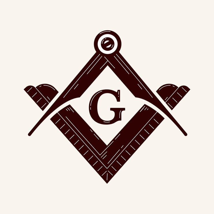 Vetor grátis modelo de logotipo desenhado à mão de pedreiro