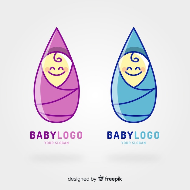 Modelo de logotipo do bebê