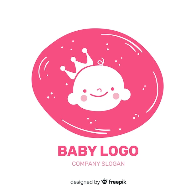 Modelo de logotipo do bebê