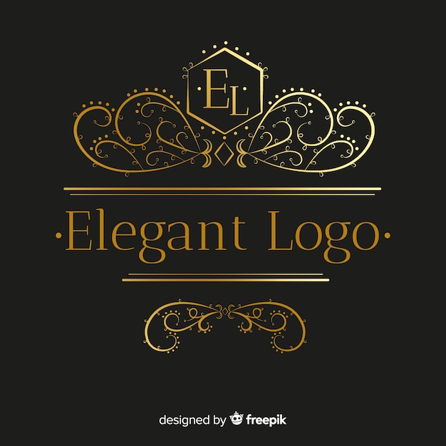 Modelo de logotipo elegante dourado