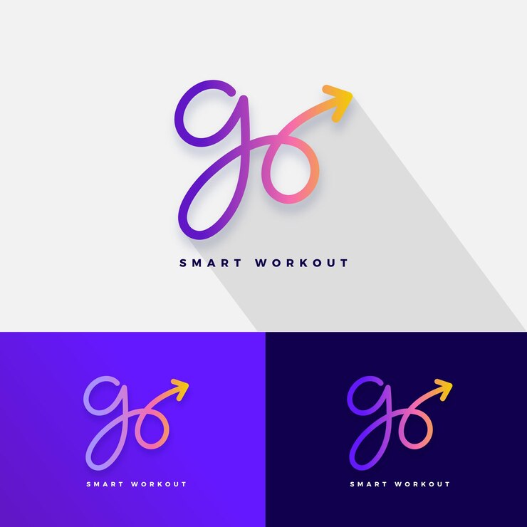 Vetor grátis modelo de logotipo go em gradiente