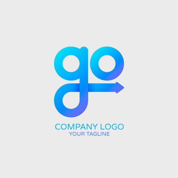 Modelo de logotipo gradient go