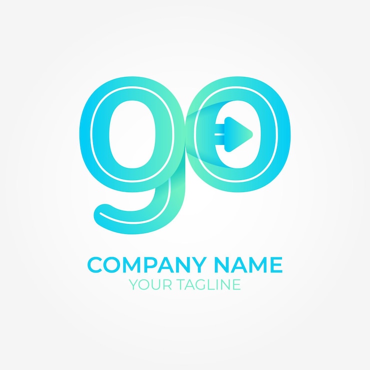Vetor grátis modelo de logotipo gradient go