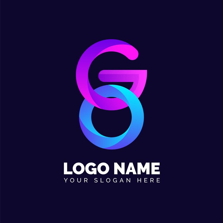 Vetor grátis modelo de logotipo gradient go