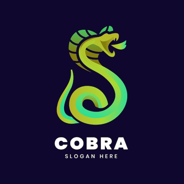 Vetor grátis modelo de logotipo gradiente cobra