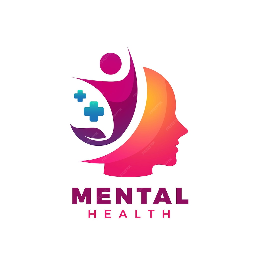 Modelo de logotipo gradiente de saúde mental Vetor Grátis