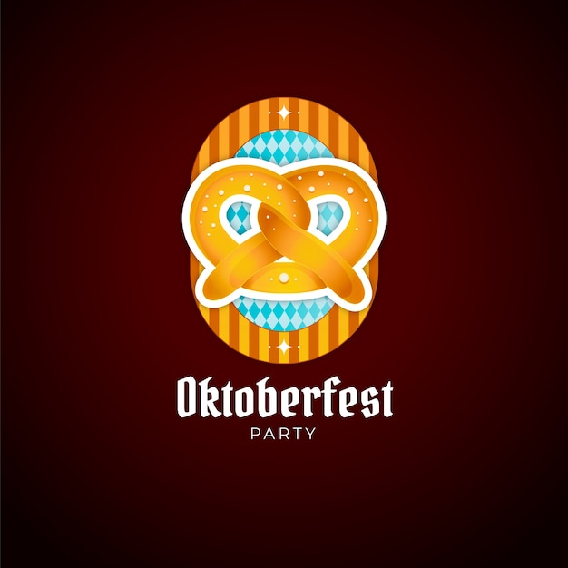 Vetor grátis modelo de logotipo gradiente oktoberfest