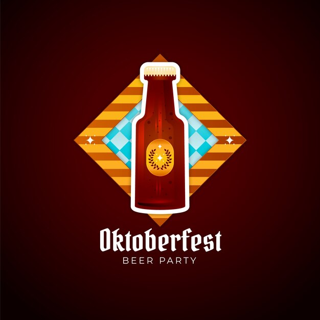 Modelo de logotipo gradiente oktoberfest