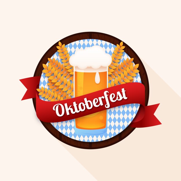 Modelo de logotipo gradiente para celebração da oktoberfest