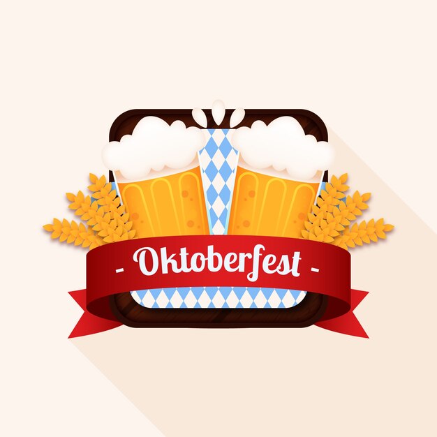 Modelo de logotipo gradiente para celebração da oktoberfest