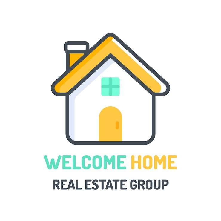 Vetor grátis modelo de logotipo imobiliário