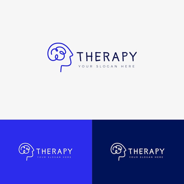 Vetor grátis modelo de logotipo para terapia da fala