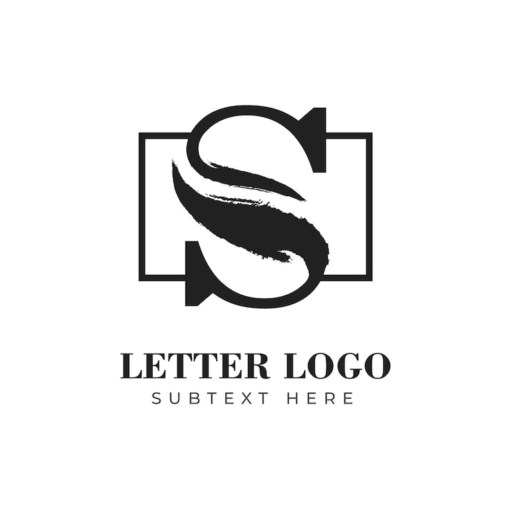 Vetor grátis modelo de logotipo pintado à mão
