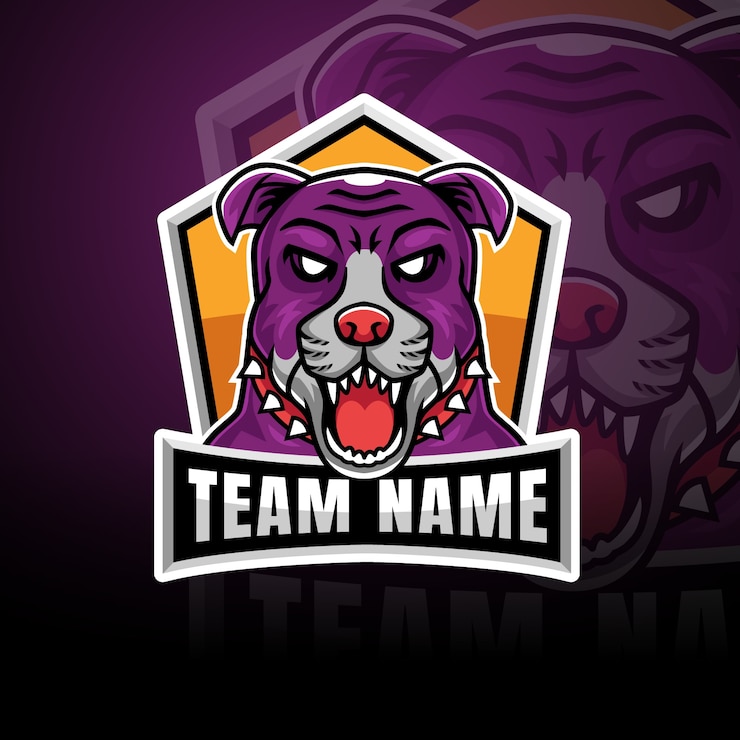 Vetor grátis modelo de logotipo pitbull desenhado à mão