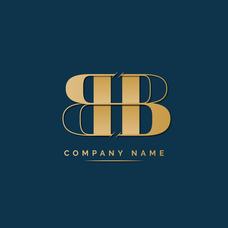 Vetor grátis modelo de logotipo profissional bb