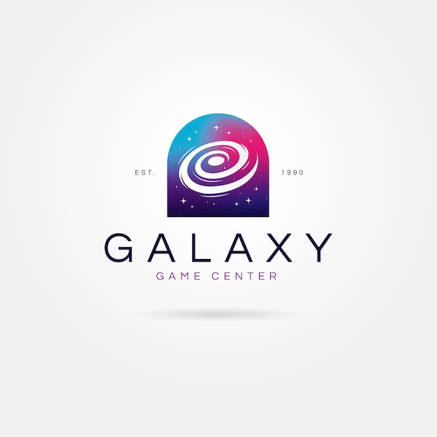 Modelo de logotipo profissional da galáxia