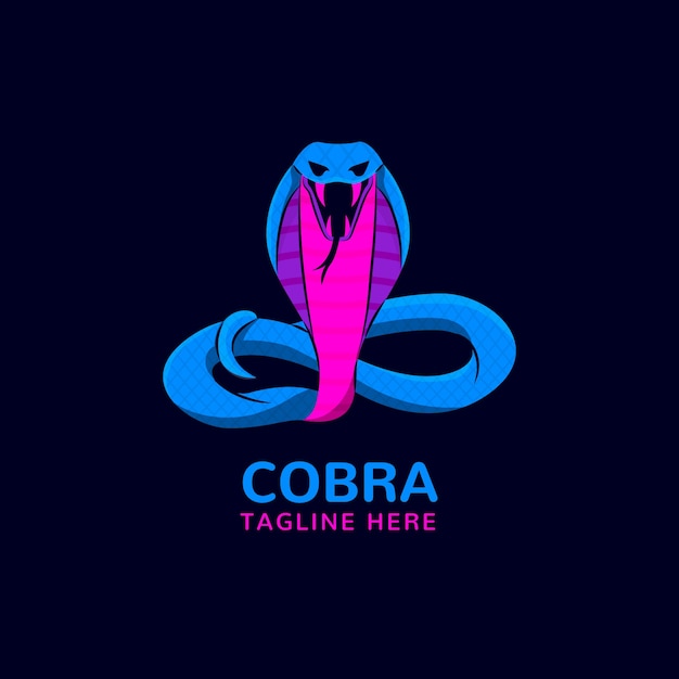 Modelo de logotipo profissional de cobra