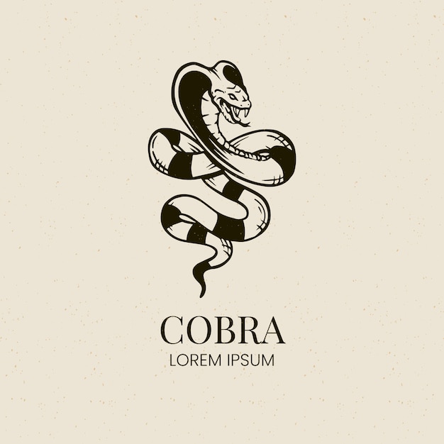 Vetor grátis modelo de logotipo profissional de cobra