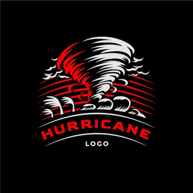 Modelo de logotipo profissional de furacão