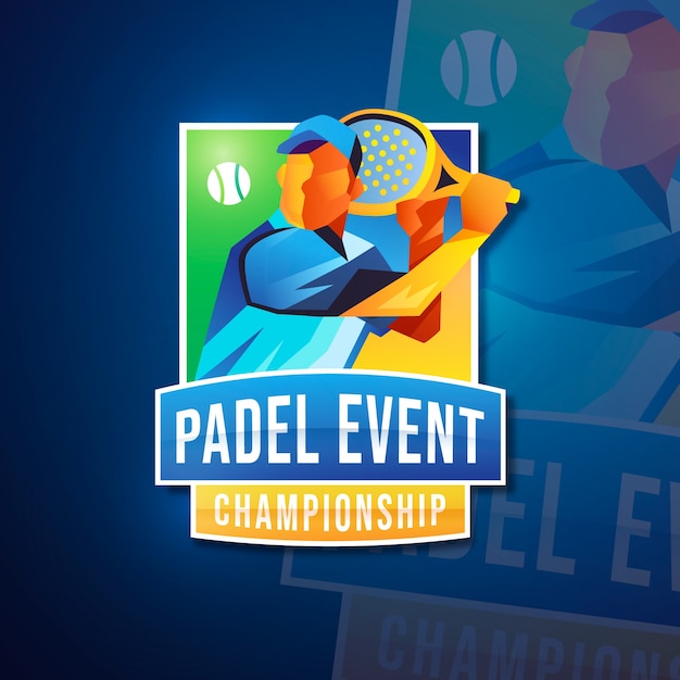 Modelo de logotipo profissional de padel