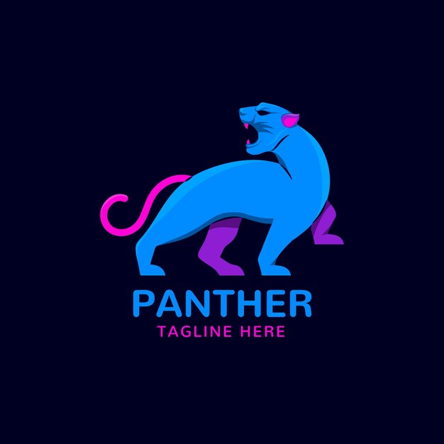 Modelo de logotipo profissional de pantera