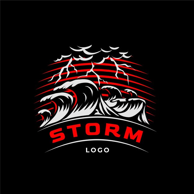 Modelo de logotipo profissional de tempestade