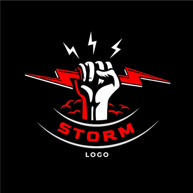Vetor grátis modelo de logotipo profissional de tempestade