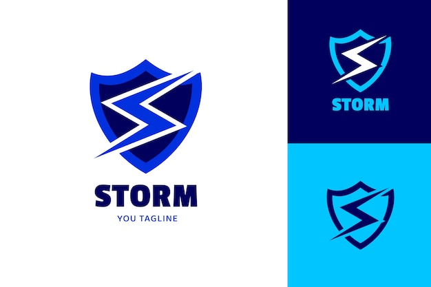 Modelo de logotipo profissional de tempestade