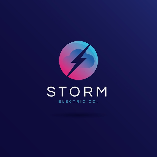 Modelo de logotipo profissional de tempestade