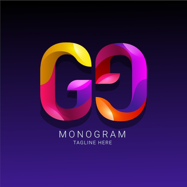 Modelo de logotipo profissional gg