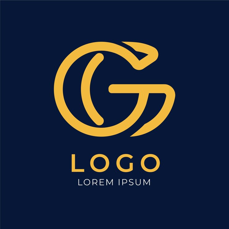 Vetor grátis modelo de logotipo profissional gg