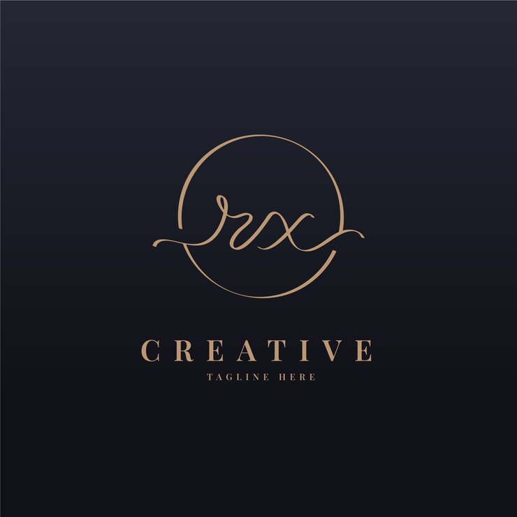 Vetor grátis modelo de logotipo profissional rx