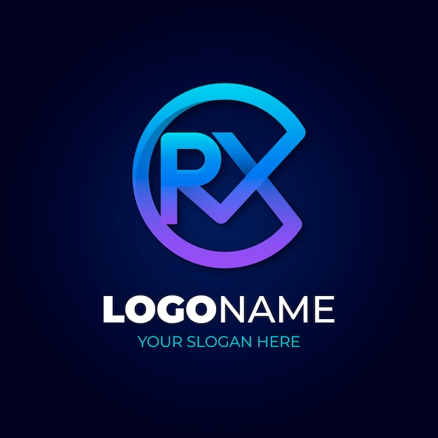 Modelo de logotipo profissional rx