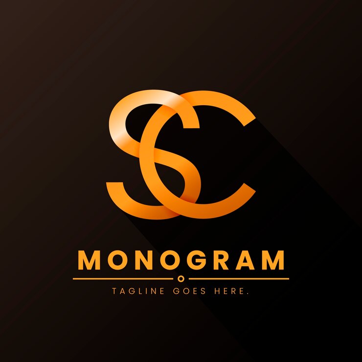 Vetor grátis modelo de logotipo sc profissional criativo