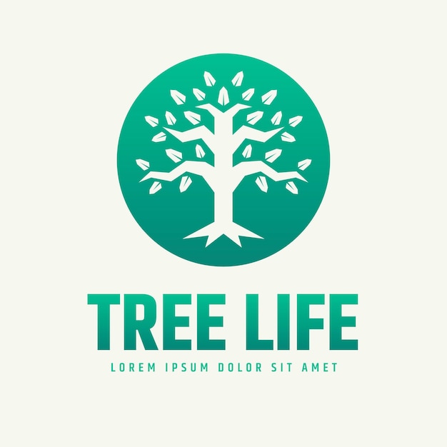 Vetor grátis modelo de logotipo tree life