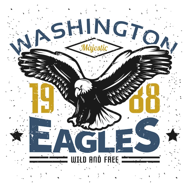 Vetor grátis modelo de logotipo vintage da american eagle