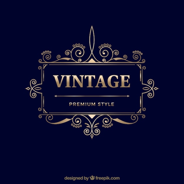 Modelo de logotipo vintage e luxo