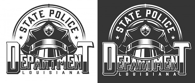 Modelo de logotipo vintage policial