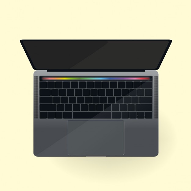 Vetor grátis modelo de macbook touch bar