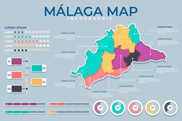 Vetor grátis modelo de mapa plano de méxico