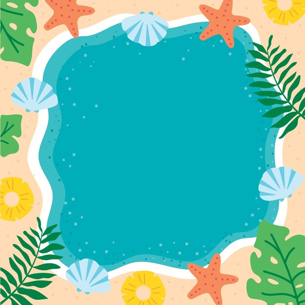 Modelo de moldura plana para o verão