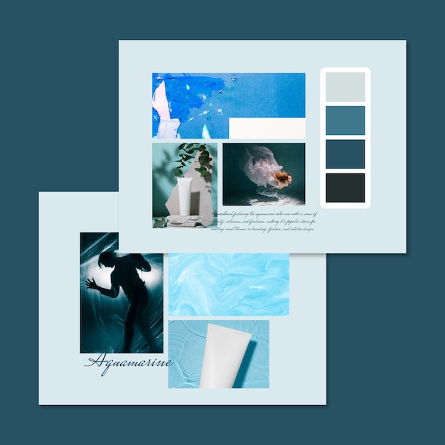 Modelo de moodboard desenhado a mão