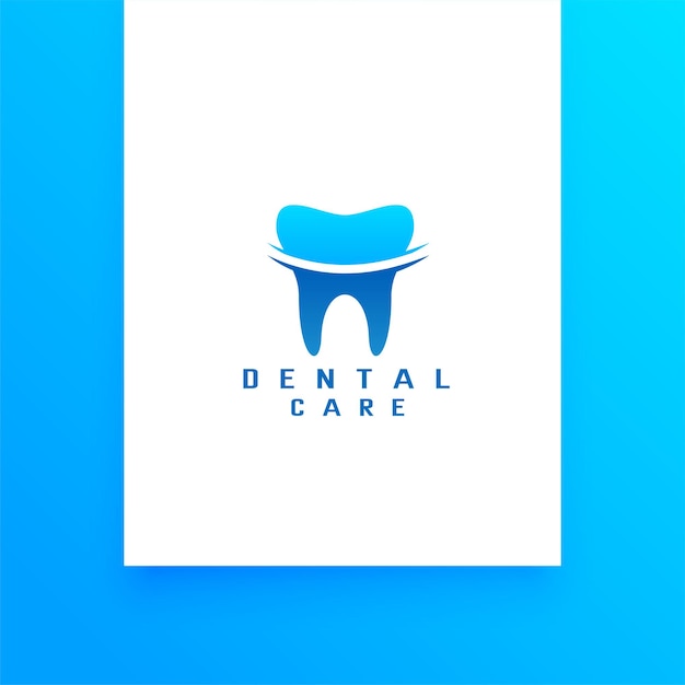 Vetor grátis modelo de negócios de logotipo de dente de atendimento odontológico ortopédico