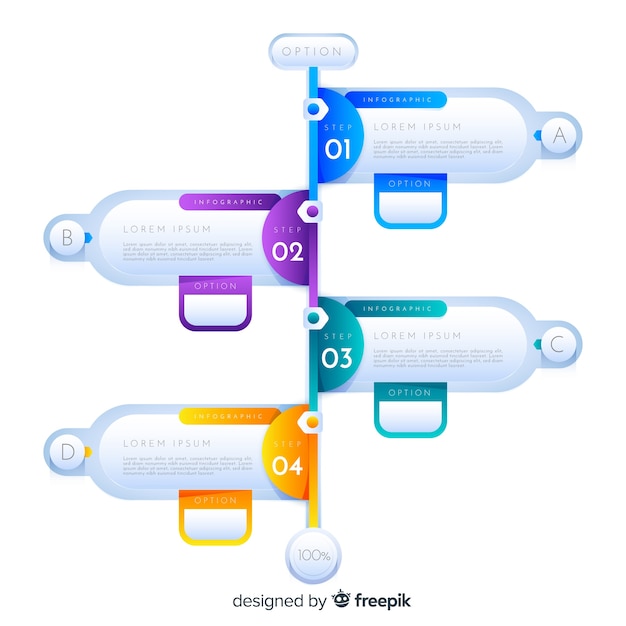 Vetor grátis modelo de opção infográfico