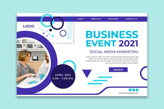 Modelo de página de destino da agência de marketing