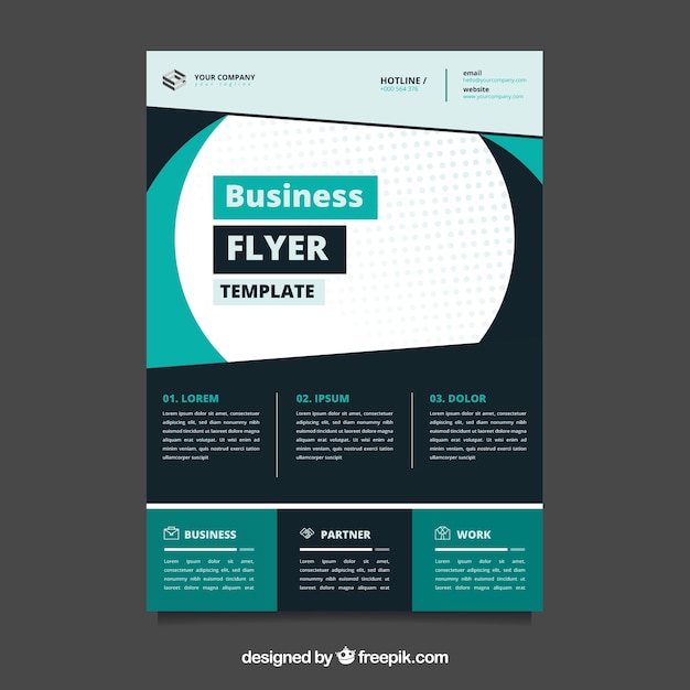 Modelo de panfleto de negócios elegante com design abstrato