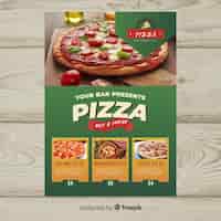 Vetor grátis modelo de panfleto de pizza