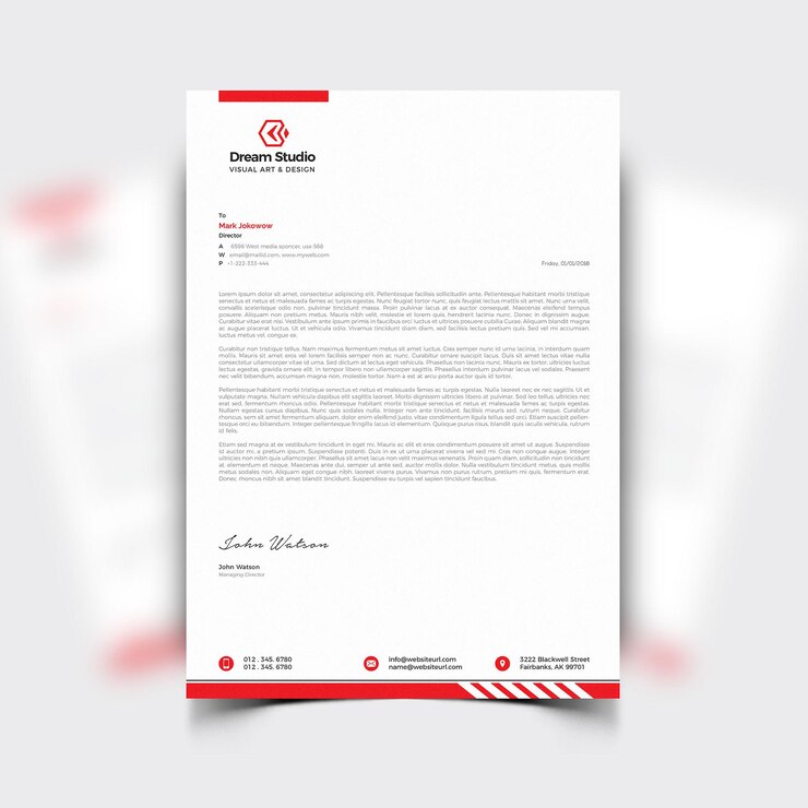 Vetor grátis modelo de papel de carta para empresas e empresas modernas