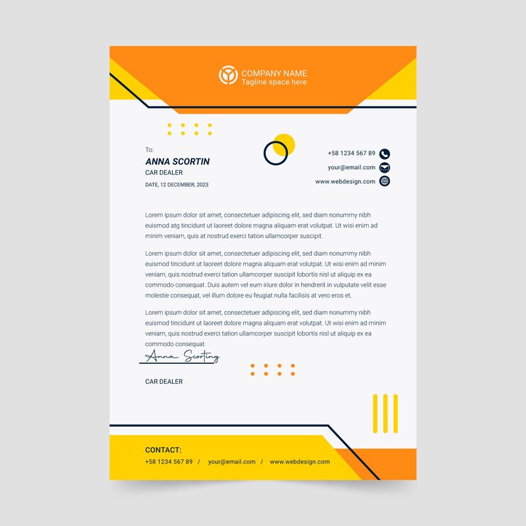 Vetor grátis modelo de papel timbrado do serviço de aluguel de carros
