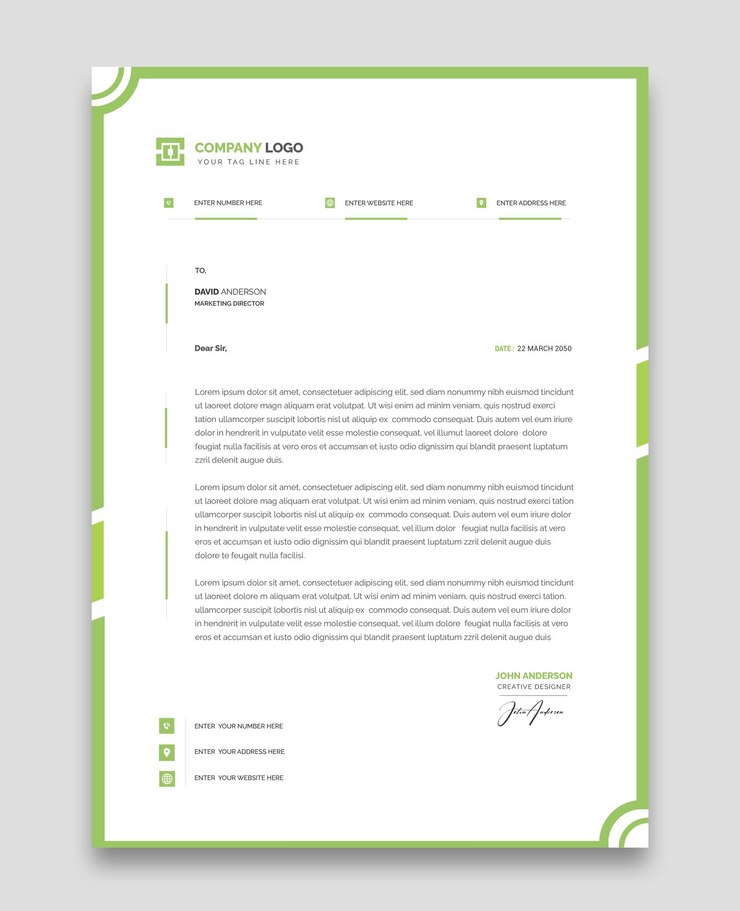Vetor grátis modelo de papel timbrado empresarial e corporativo moderno